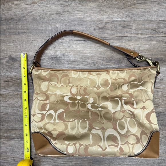 Coach Tan and Brown Signature Monogram Vintage Shoulder Bag - Picture 2 of 8